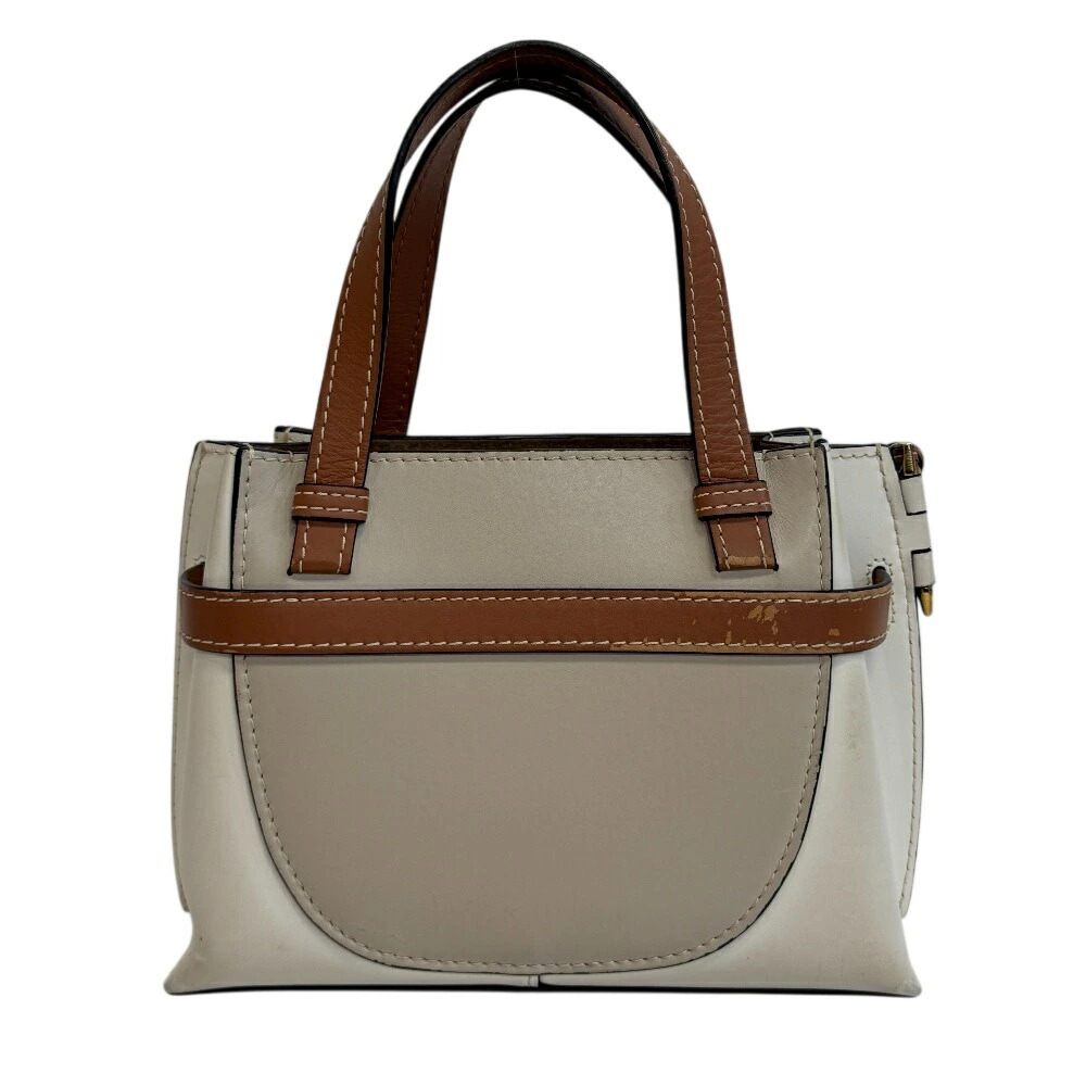 LOEWE Gate Top Handle Shoulder bag calfskin Gray